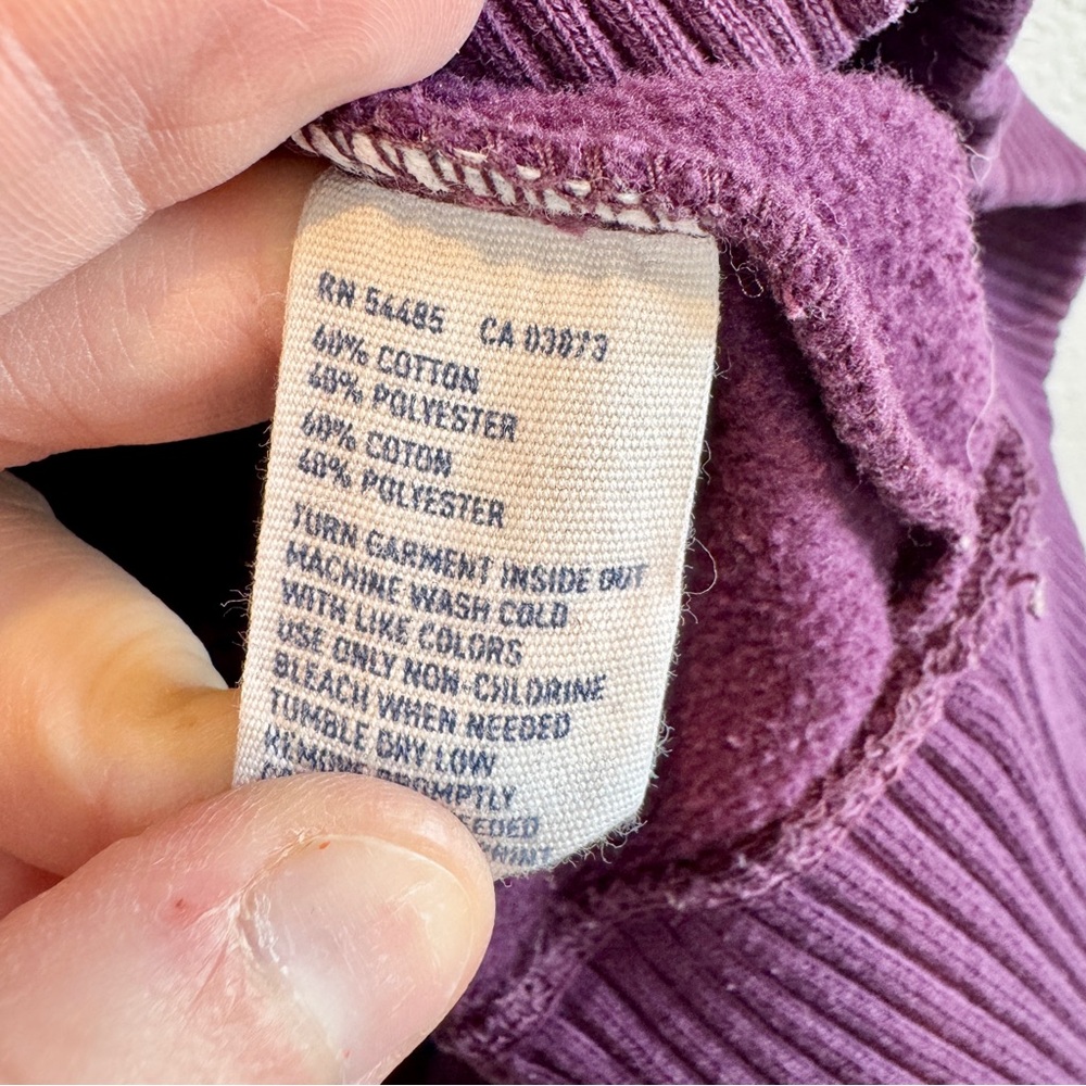 Y2K Vintage Grunge Preppy Graphic Hoodie American Eagle Purple Mall XL Top - Picture 5 of 9